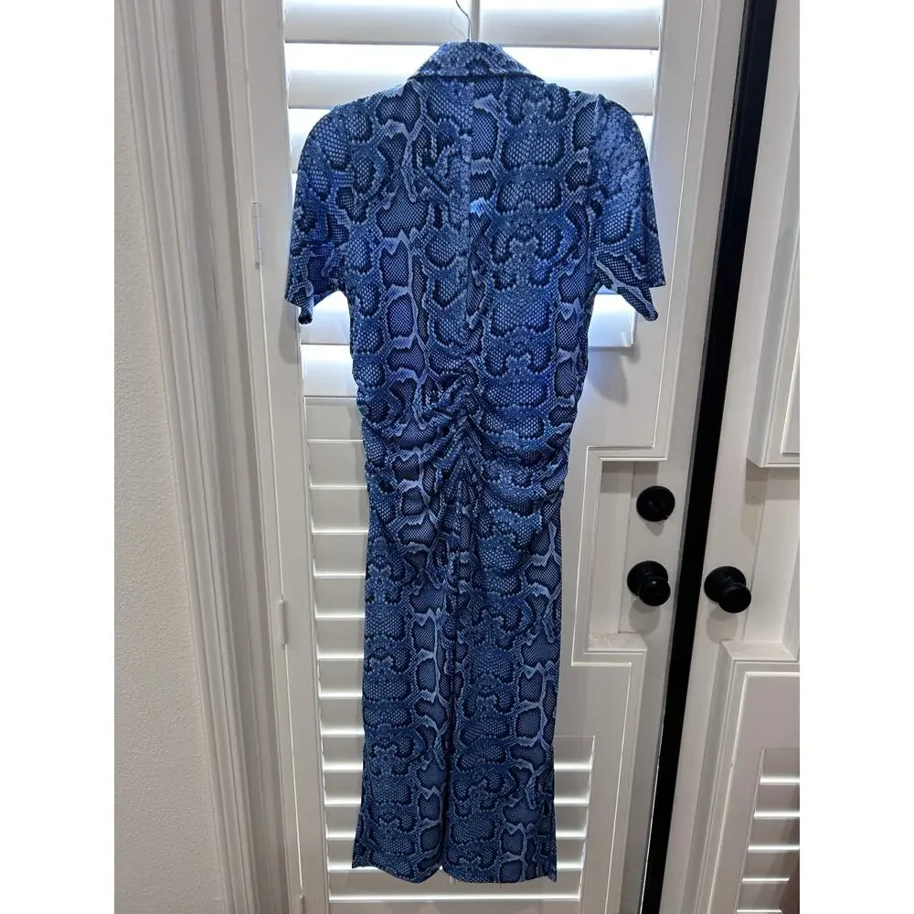 Blue Snake Skin dress - Size M - Picture 3 of 12
